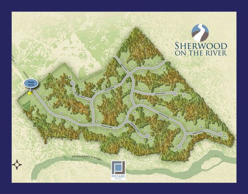 Sherwood on the River is located 8 miles from I-95 on Rt. 17. 62, 3+ acre, single family homesites.