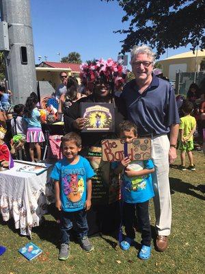 Mayor Dressler and Ms. B the Storyteller led story time at Reader Rock-a-Thon held at Tamarac's Springfest.