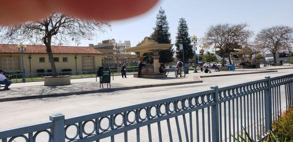 Darn second hand smoke, smoking should be banned at pomona transit center!!