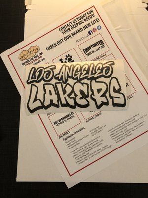 NBA Decal Graffiti Style Los Angeles Lakers