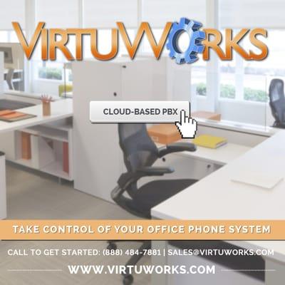 VirtuWorks - Take control of your office phone system with VirtuWorks Cloud-Based PBX. Request a quote via YELP today.