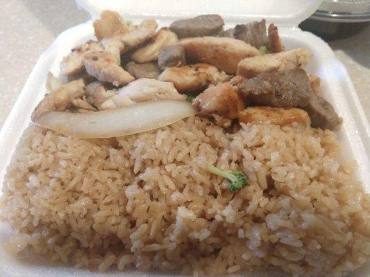 Hibachi Chicken & Steak Lunch: $9.09