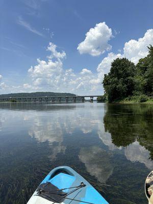 Calm day on the river.