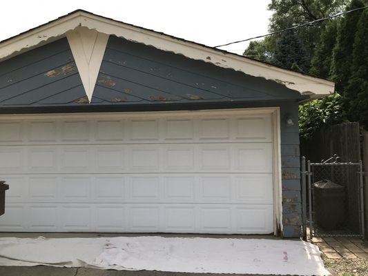 Before: Exterior garage