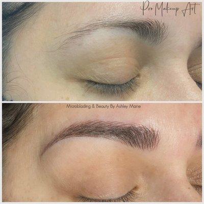 Before and after Microblading