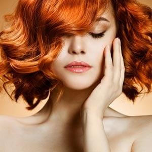 Redhead stylized hair