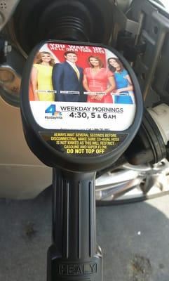 Advertisement on the pump!