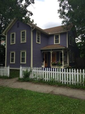 After picture of purple house.