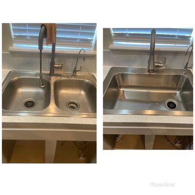 Kitchen sink install