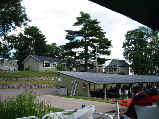 From our pontoon, looking back at the resort.