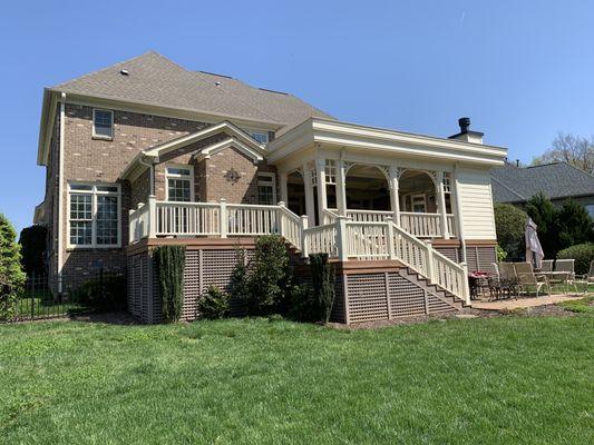 Back porch repainted to give a new clean look!