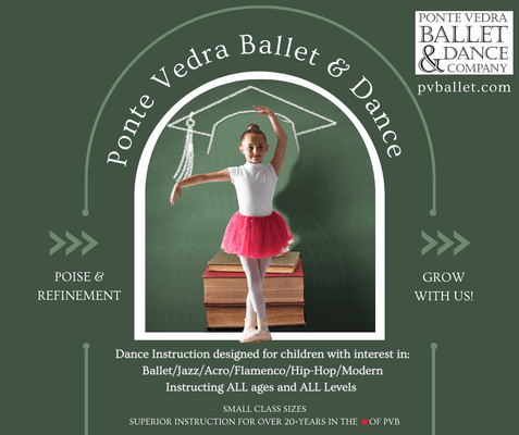 Grow with Us ! Expert dance instruction, small class sizes, over 20+ years in PVB.