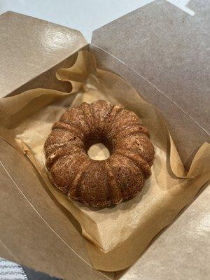 Banana bundt, option to add chocolate chips or nuts.