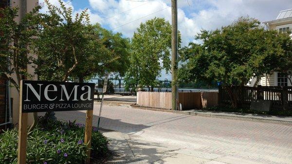 NeMa Restaurant, with a great view of the Cape Fear River.