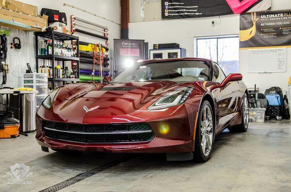 C7 looking extra glossy now that it's ceramic coated with Xpel Fusion Plus