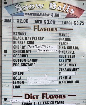 Snowball Menu