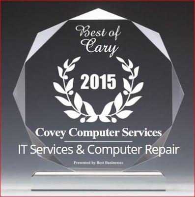 "Best Business of Cary 2015, IT Services & Computer Repair"