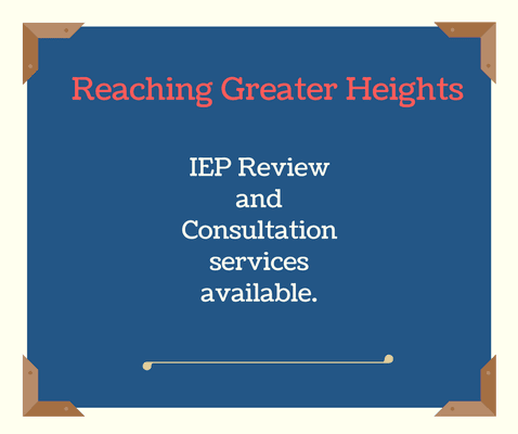 IEP review and consultation services are available.