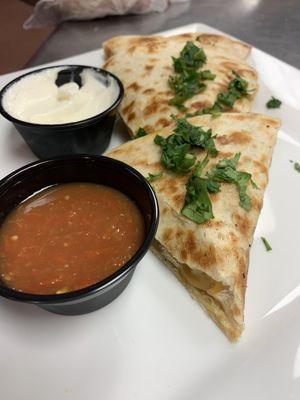 Chicken Quesadillas with house made salsa