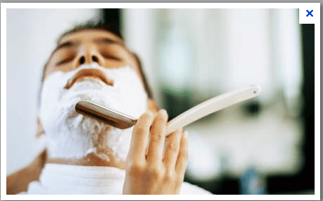 We offer hot towel shaves on Saturdays only.