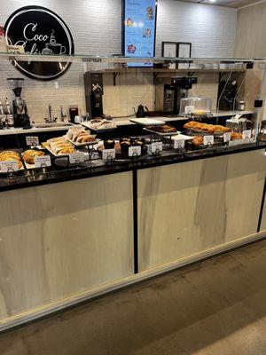 inside pastry case