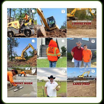 Construction Company Instagram Feed. Content Planning. Content Production. Reels, Posts. Houston Digital Marketing & Social Media Management