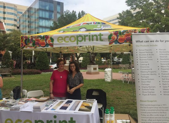 Ecoprint at a GW event on grassroots organizing, August 2017.