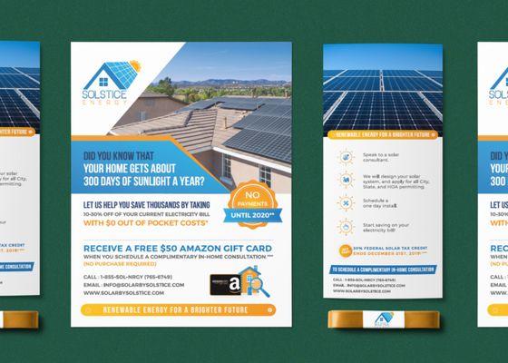 Solar Company Flyer/Door Hanger Design