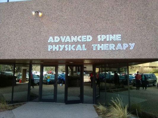 Front of advanced spine physical therapy building