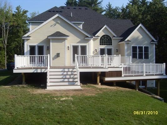 Deck with Azek Boards in Lancaster, MA