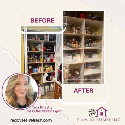 Professional Home Organizer - Kitchen pantry declutter and organize project