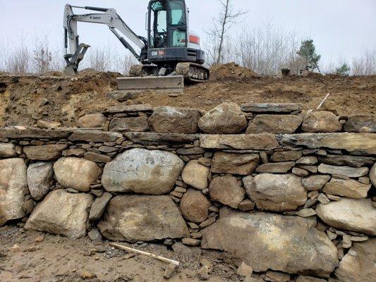 Retaining wall construction