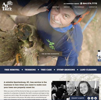 AB Tree Service in Spartanburg has launched into the stratosphere with their Swift Web Presence.