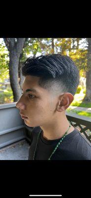 Hair cut for my 13 year old step son