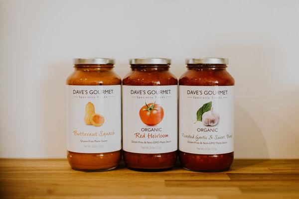 Dave's Gourmet pasta sauces