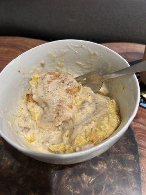 Super creamy and buttery biscuits and gravy!