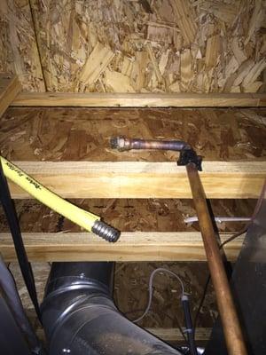 Gas line install