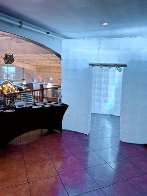 Exclusive Studio Party Booth with a range of colors to choose from!