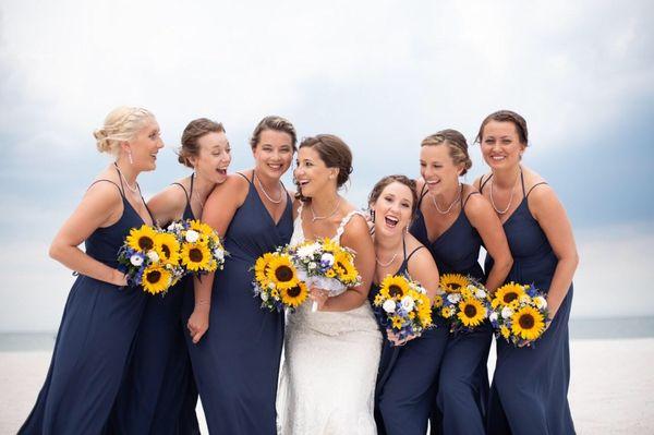 Belle Of The Ball bridal groups have so much fun! Hair and makeup styling hand crafted by Belle Of The Ball.