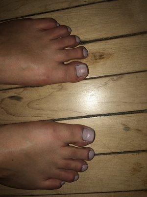 And horrible job on the pedicure!