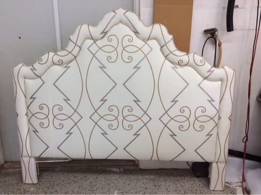 Headboard I had built by Delray Upholstery