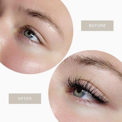 Before and After Classic Lash Extensions