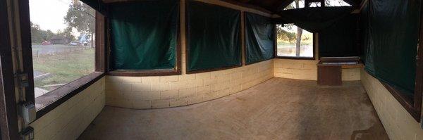 Pano of the inside of shelter #5