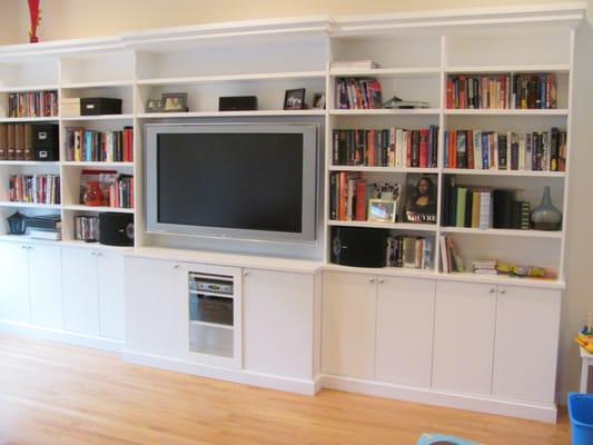 Built in Bookcases with TV/Media Center