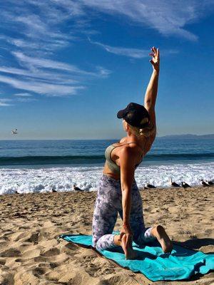 Yoga on the beach