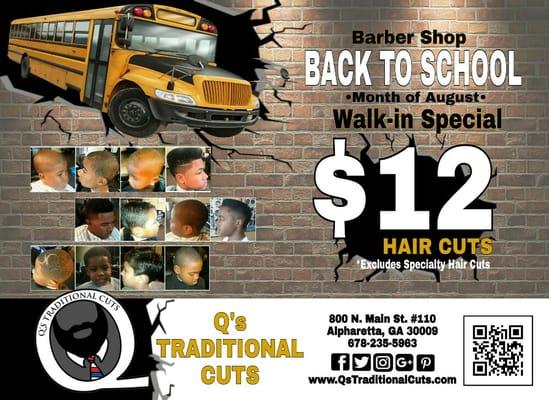 BACK TO SCHOOL SPECIAL!!! August 2016.