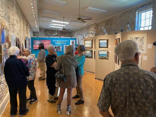 Art Gallery during our Fall 2023 exhibition "Celebrating Women Veterans"