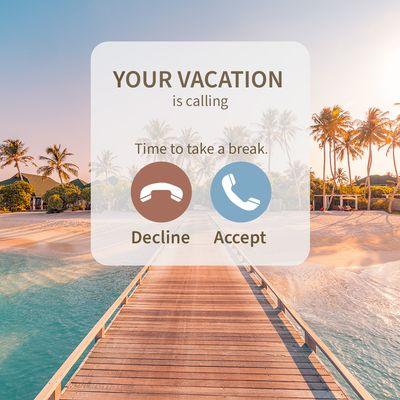 Say yes and accept when your vacation is calling. Plan now and book your next vacation with your Travel Advisor today!