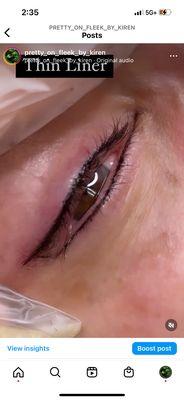 Permanent eyeliner