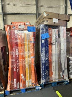 Customer return tv pallets.